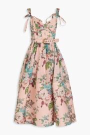 Floral Print Linen And Silk Blend Gauze Midi Dress by Zimmermann at The Outnet